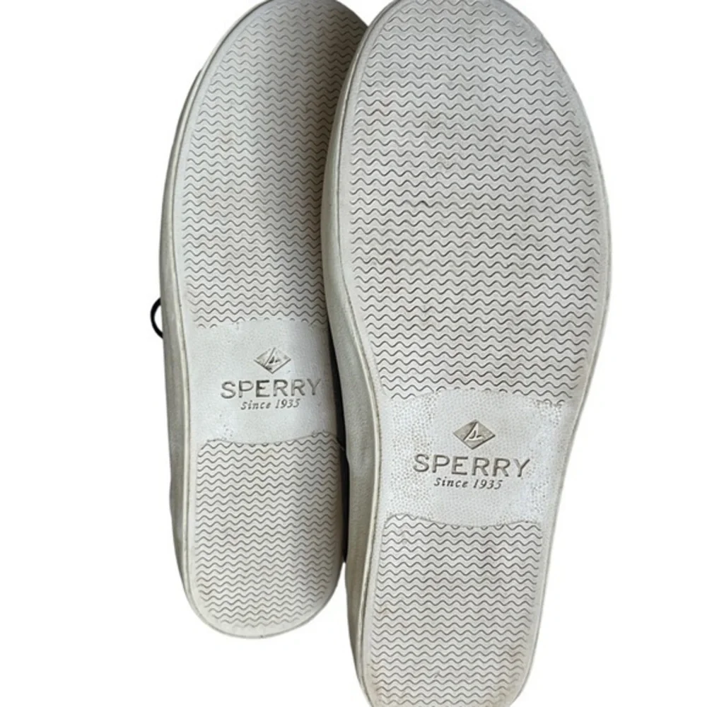 Sperry Top-Sider Men’s Black Canvas Lace Up Boat Deck Shoes Size‎ 11